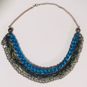 Bib Woven Statement Necklace